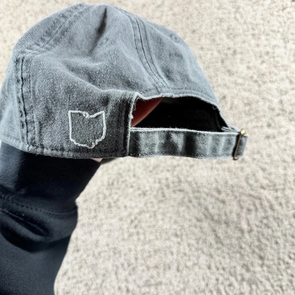 Ohio OH Faded Black Cotton Baseball Cap Dad Hat Adjustable‎ OSFM SnapBack sporty